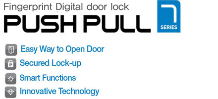 Fingerprint Digital door lock PUSH PULL Easy Way to 